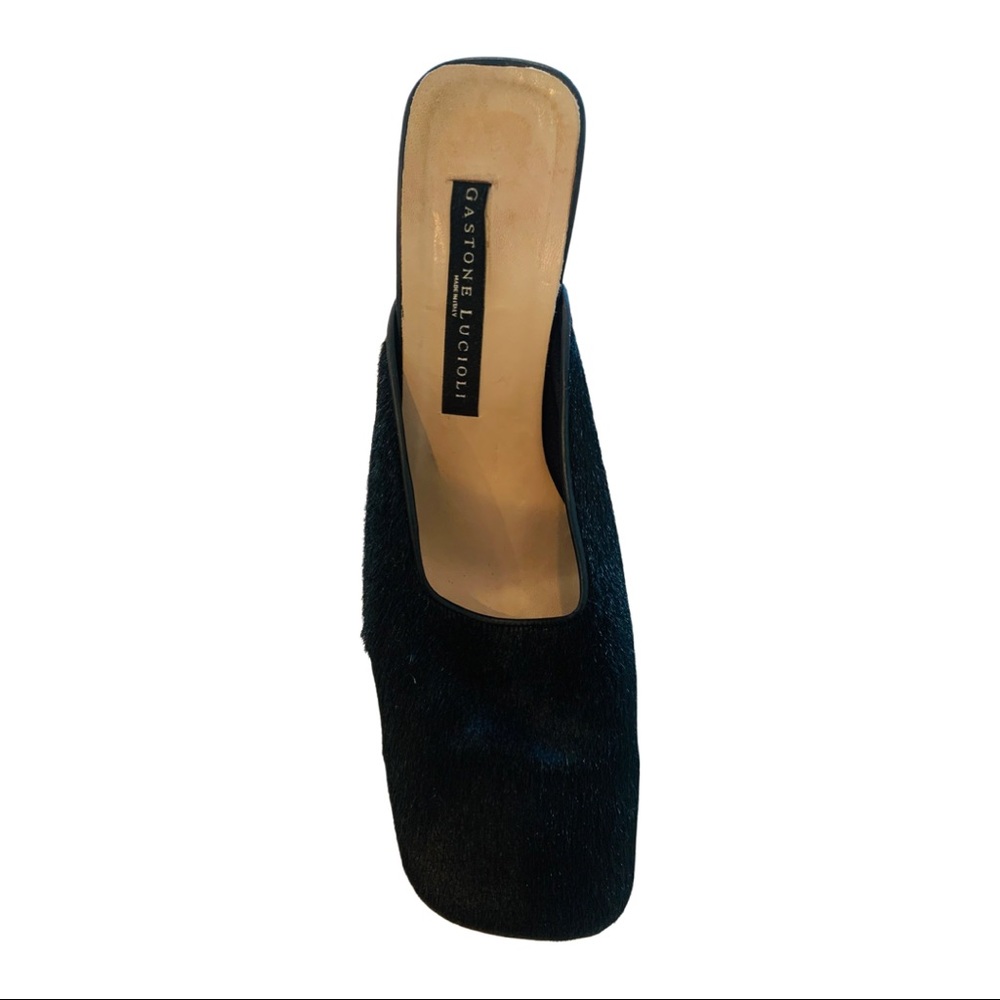 GASTONE LUCIOLI black pony mules - Picture 4 of 5